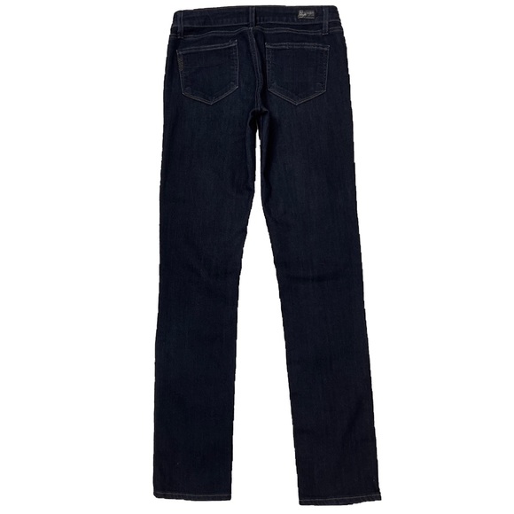 Paige Skyline 28X31.75 Skinny Straight Dark Stretch Blue Jeans - Picture 1 of 5